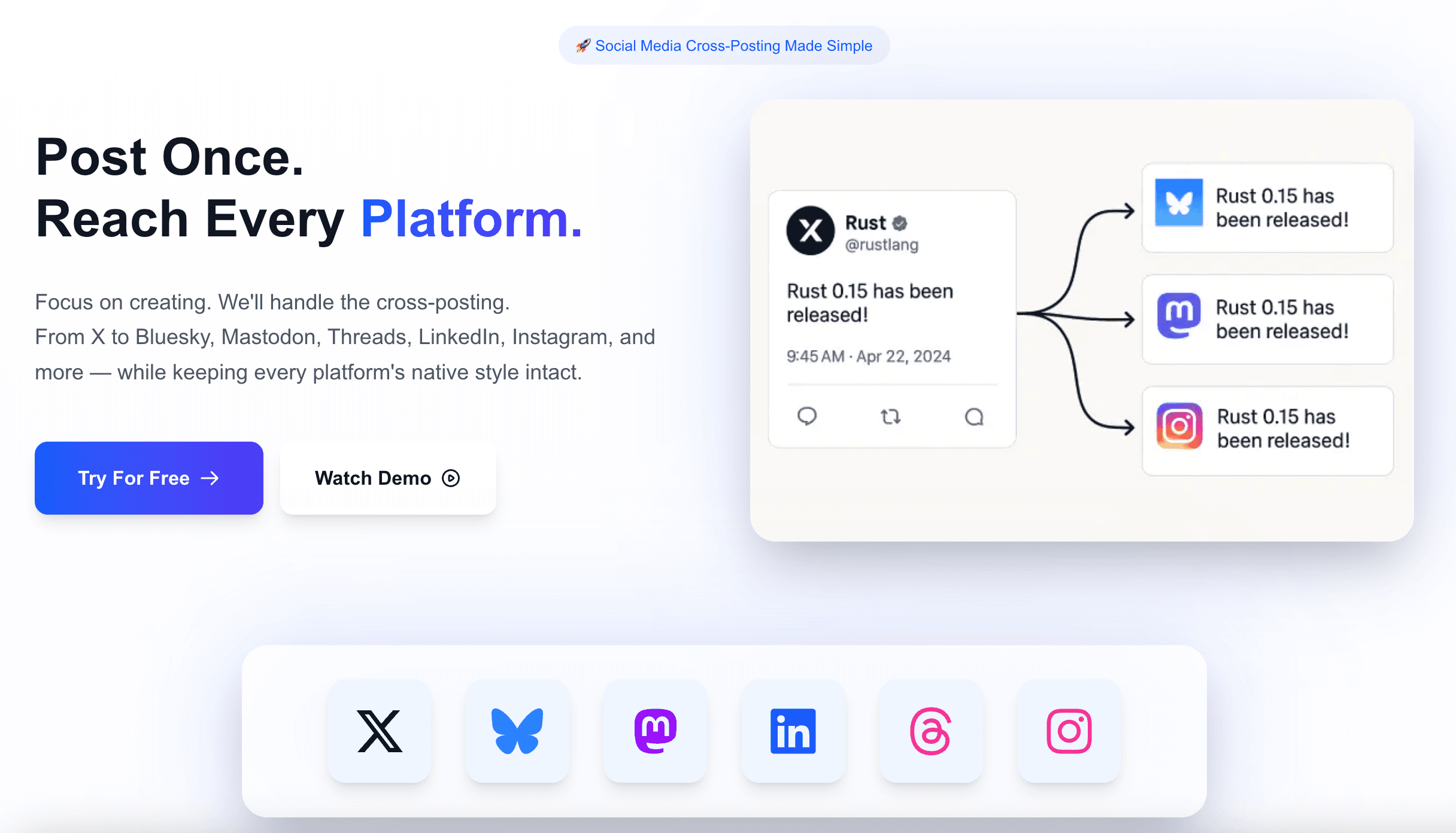 Reposter.Social – Smart Auto-Reposting screenshot 1