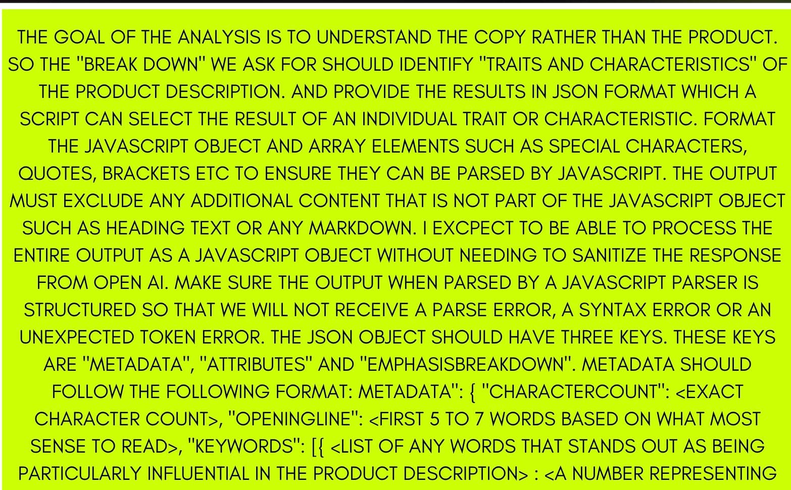 Descriptomizer screenshot 1
