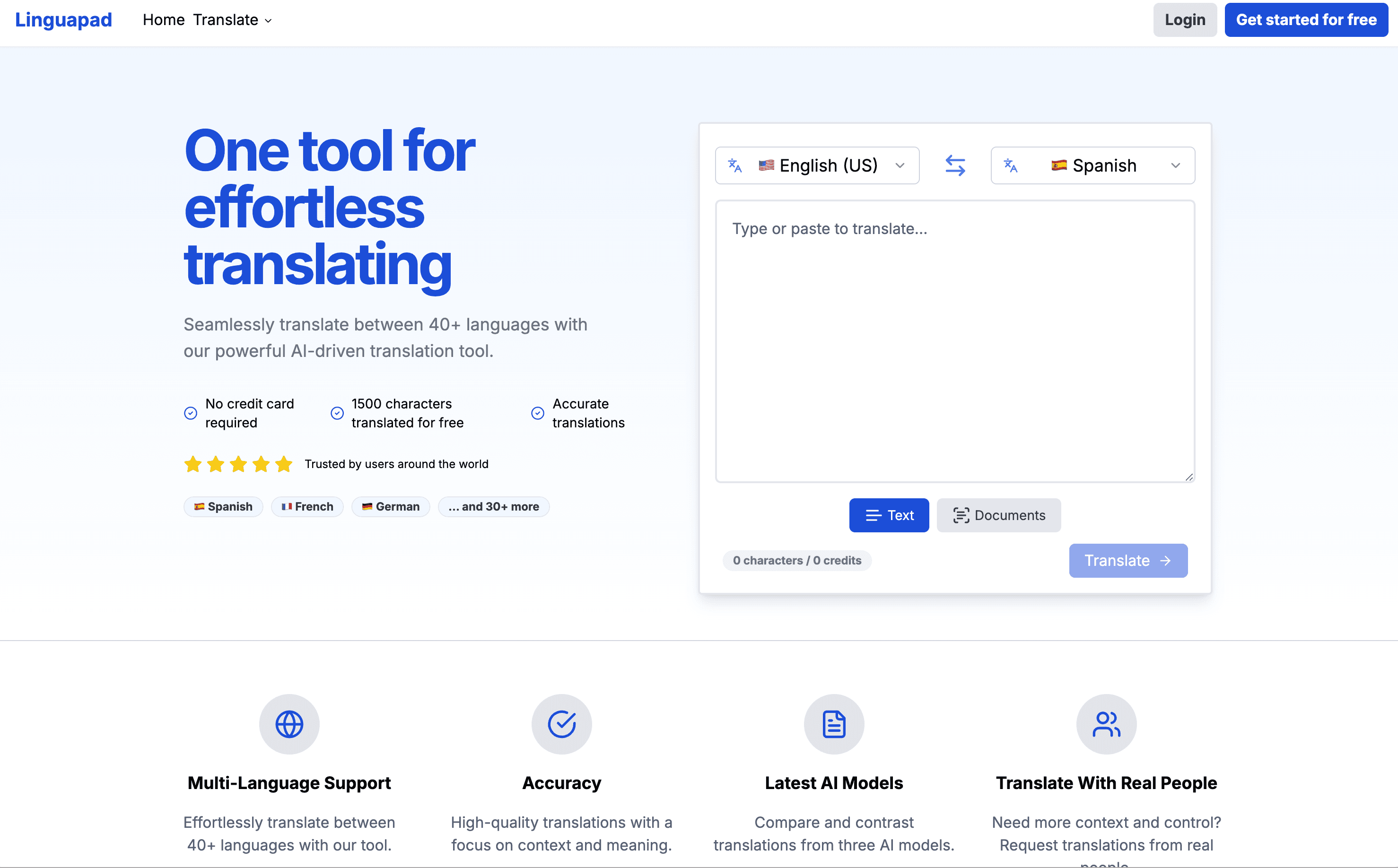 Linguapad AI Translation screenshot 1