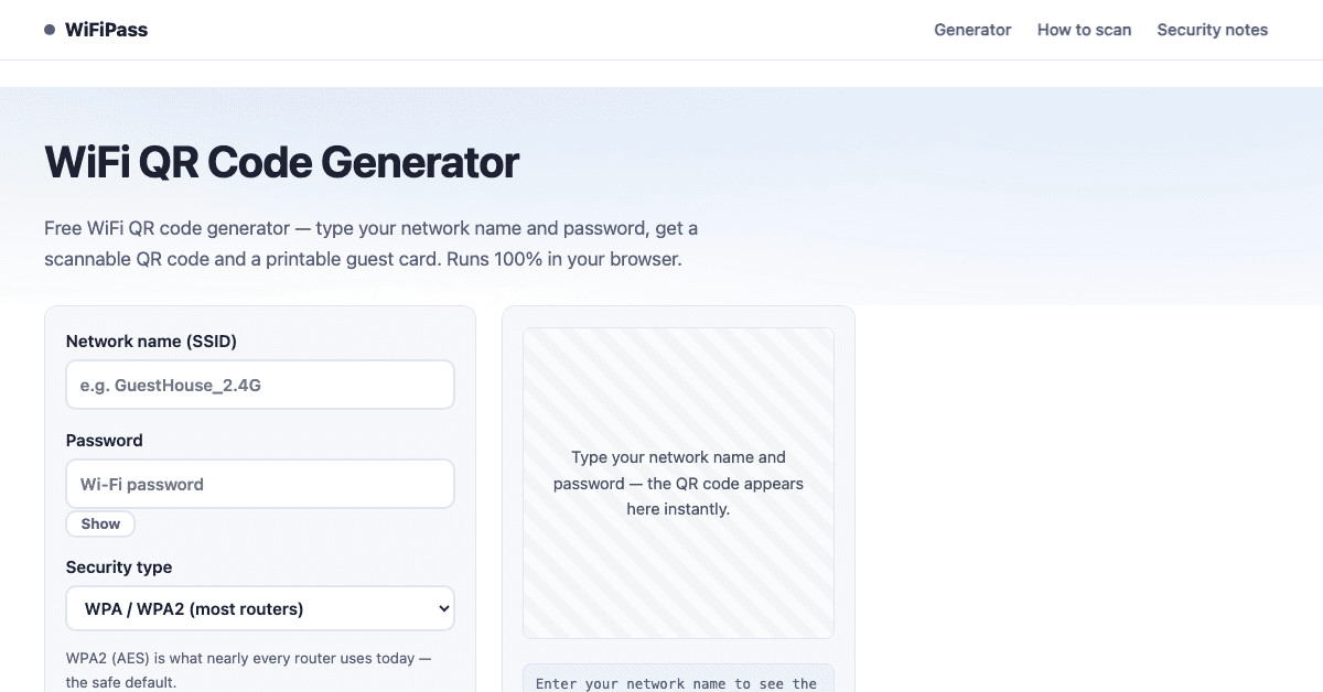 WiFiPass screenshot 1