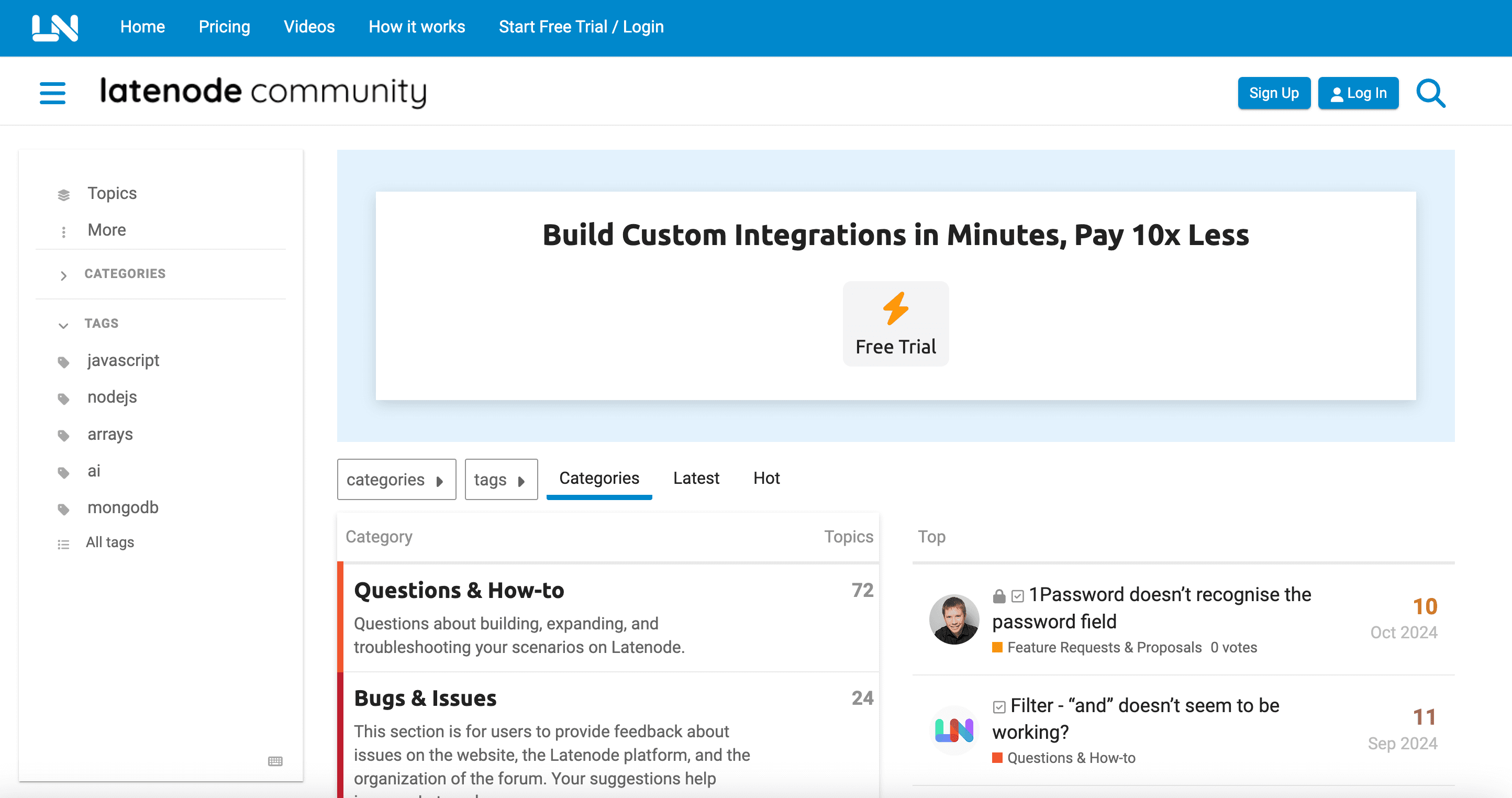 Community Latenode screenshot 1