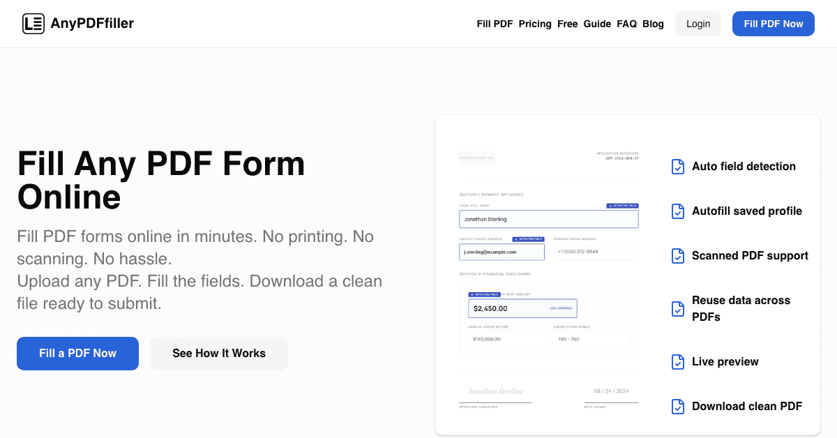 AnyPDFfiller screenshot 1