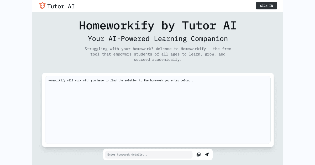 Homeworkify by Tutor AI screenshot 1