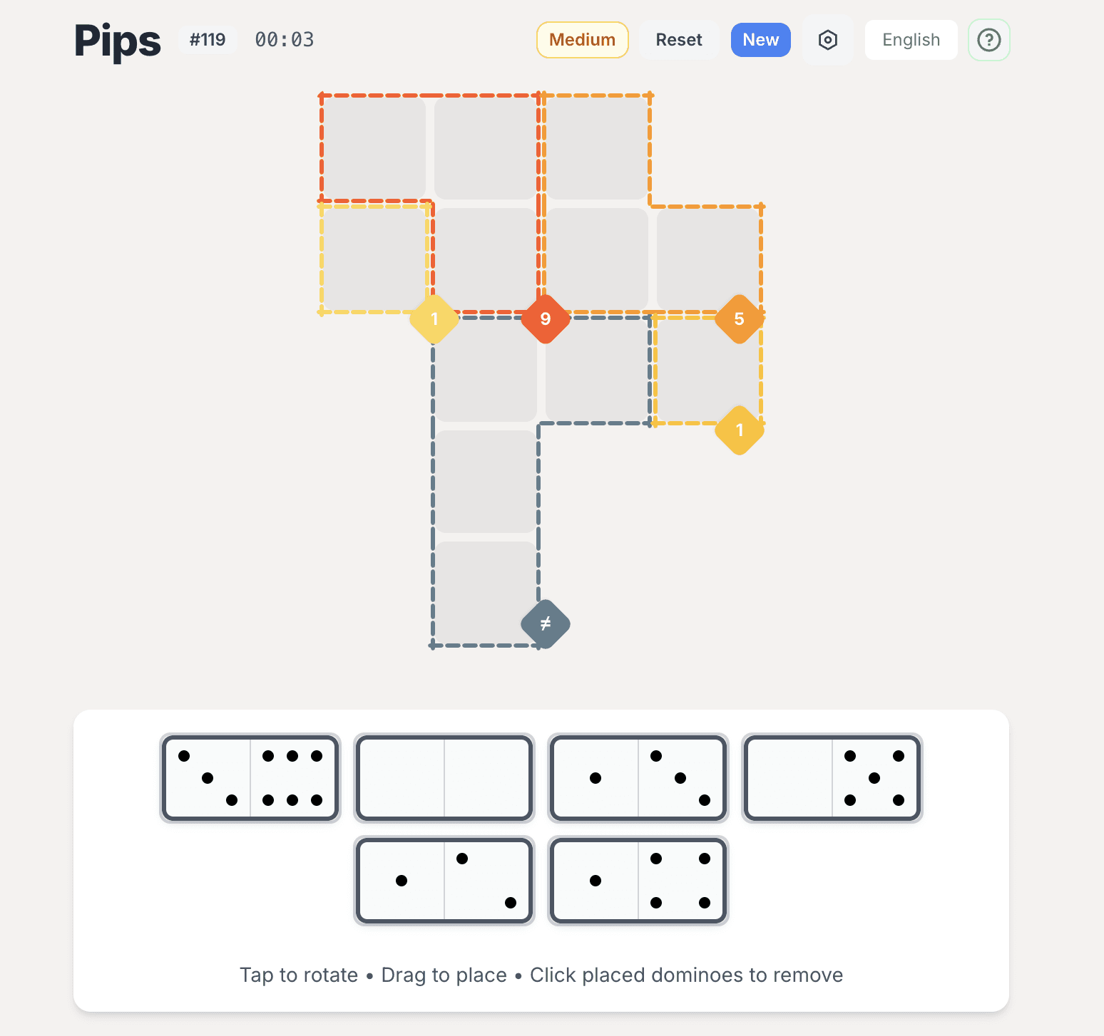 Pips Game - Play Unlimited screenshot 1