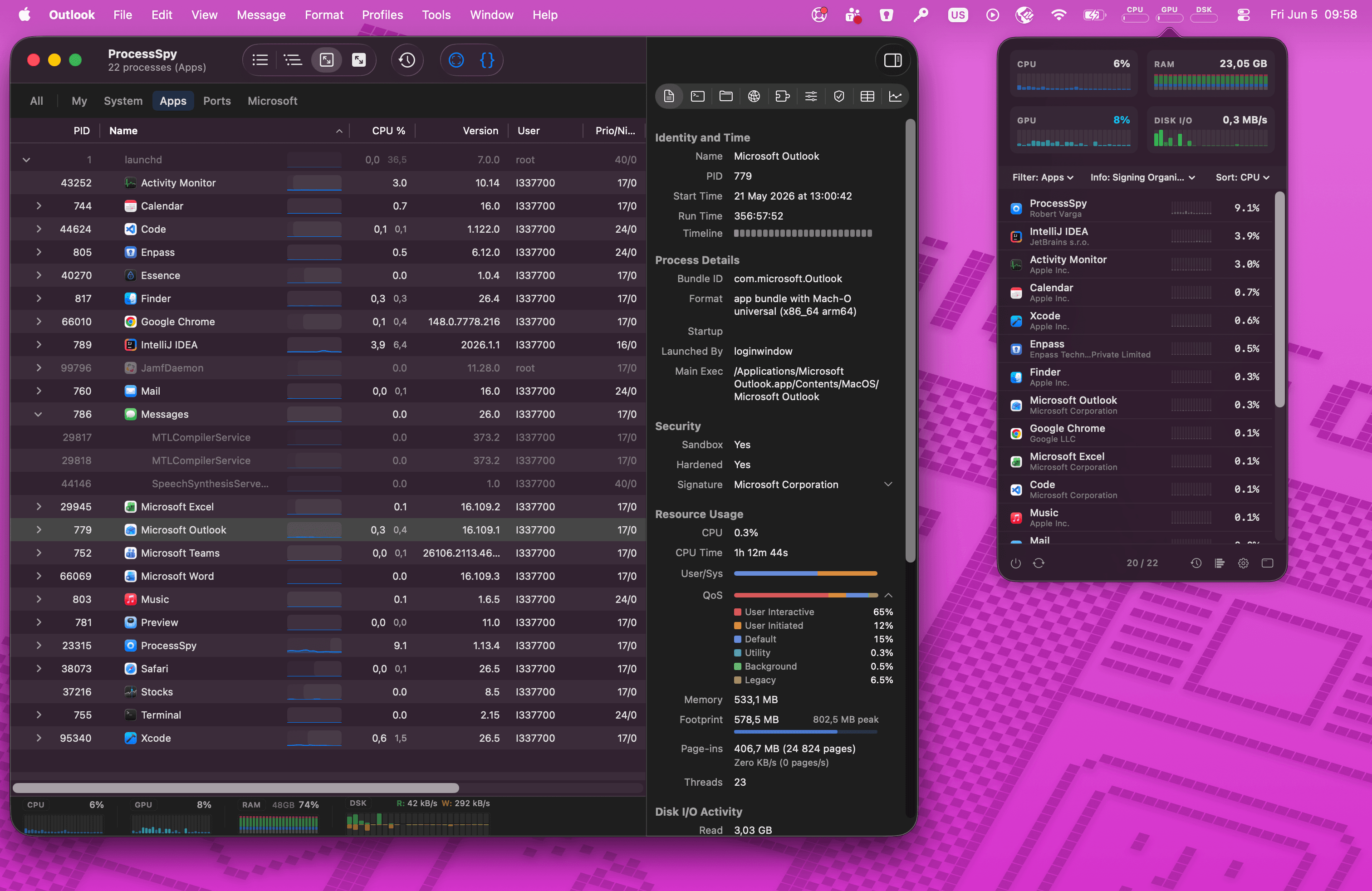 ProcessSpy screenshot 1
