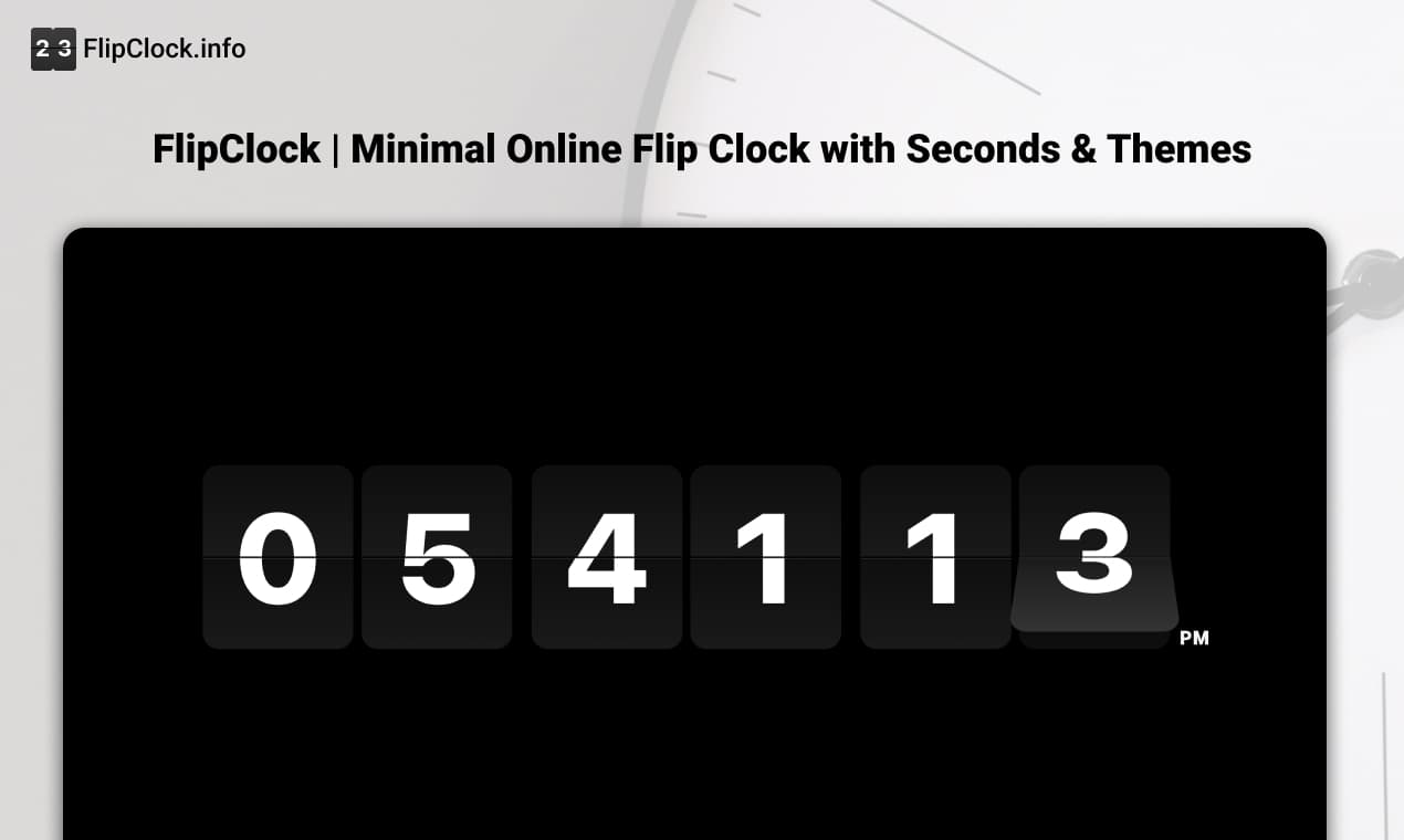 flipclock-info screenshot 1