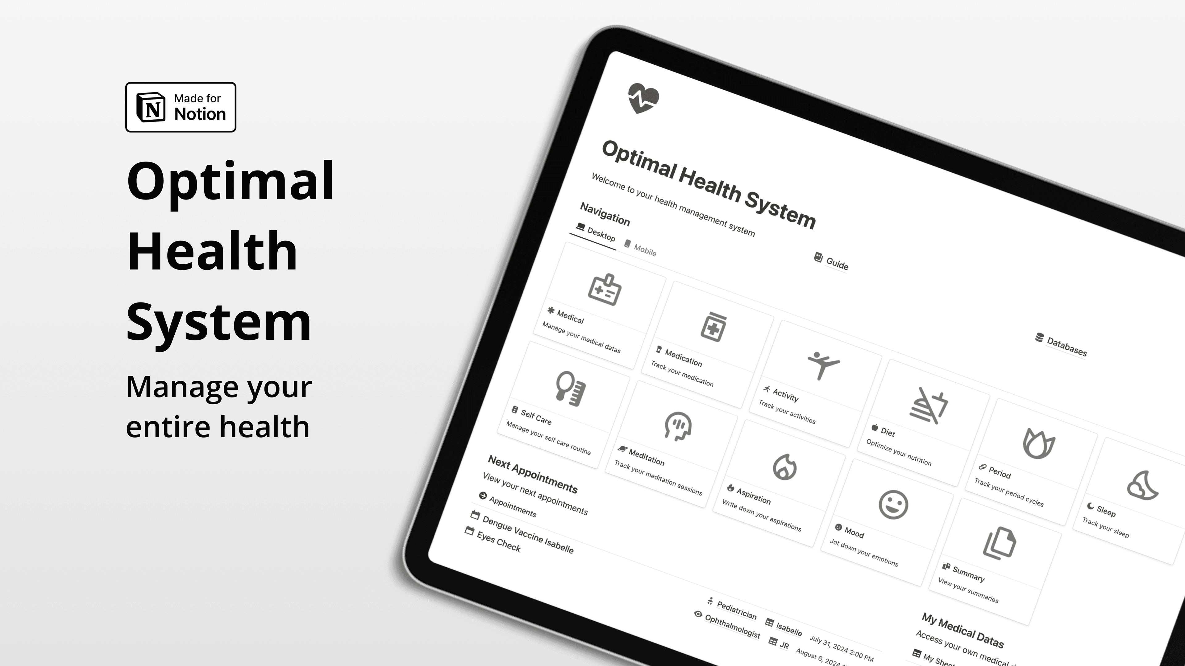 Notion Optimal Health System screenshot 1