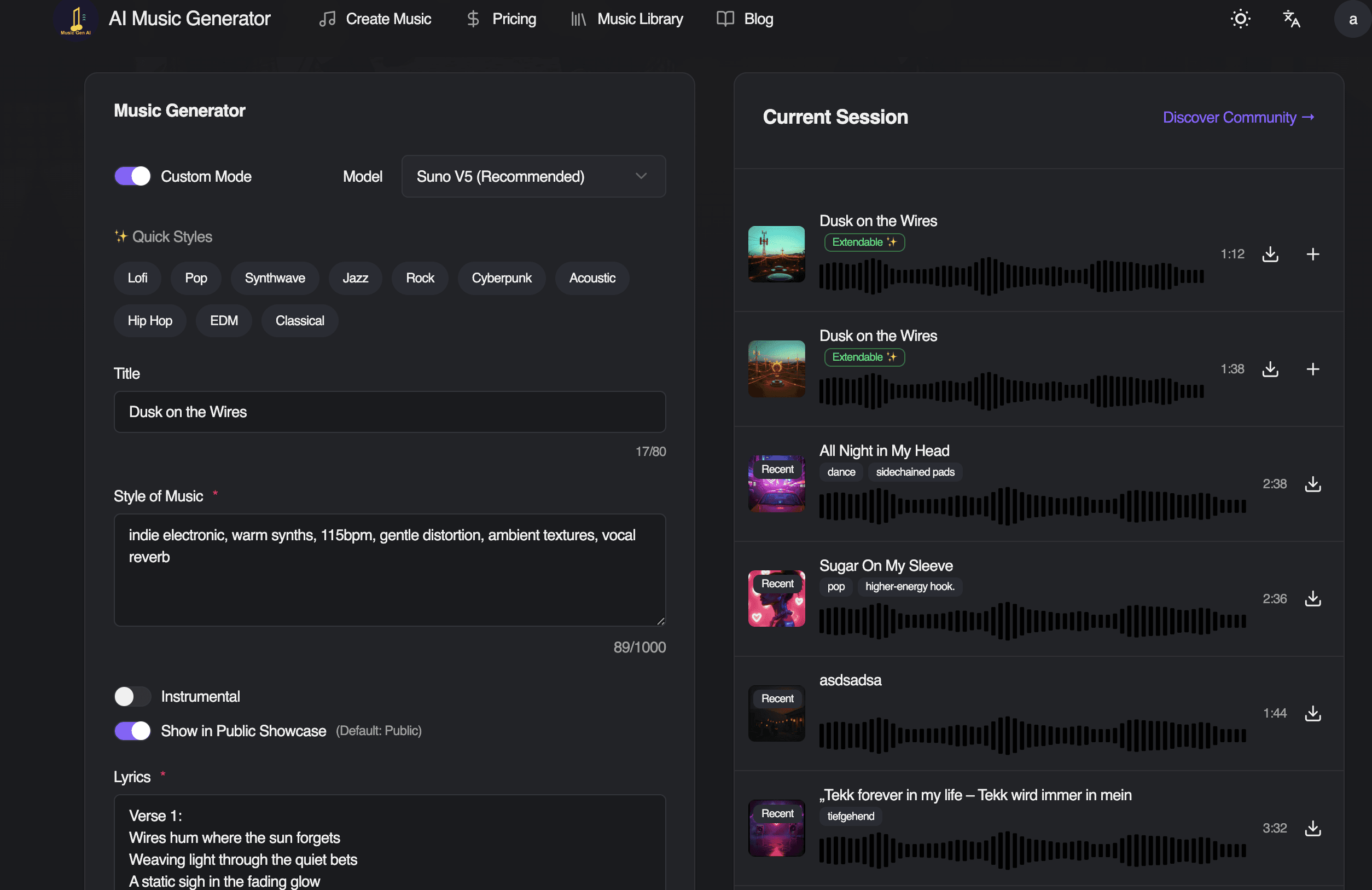 AI Music Generator screenshot 1