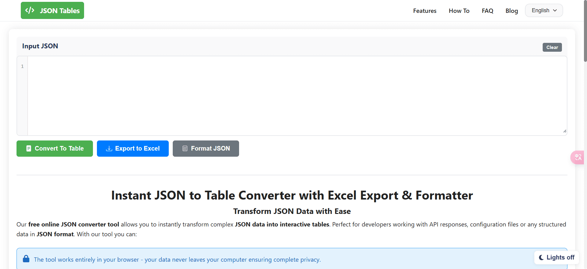 jsontables screenshot 1