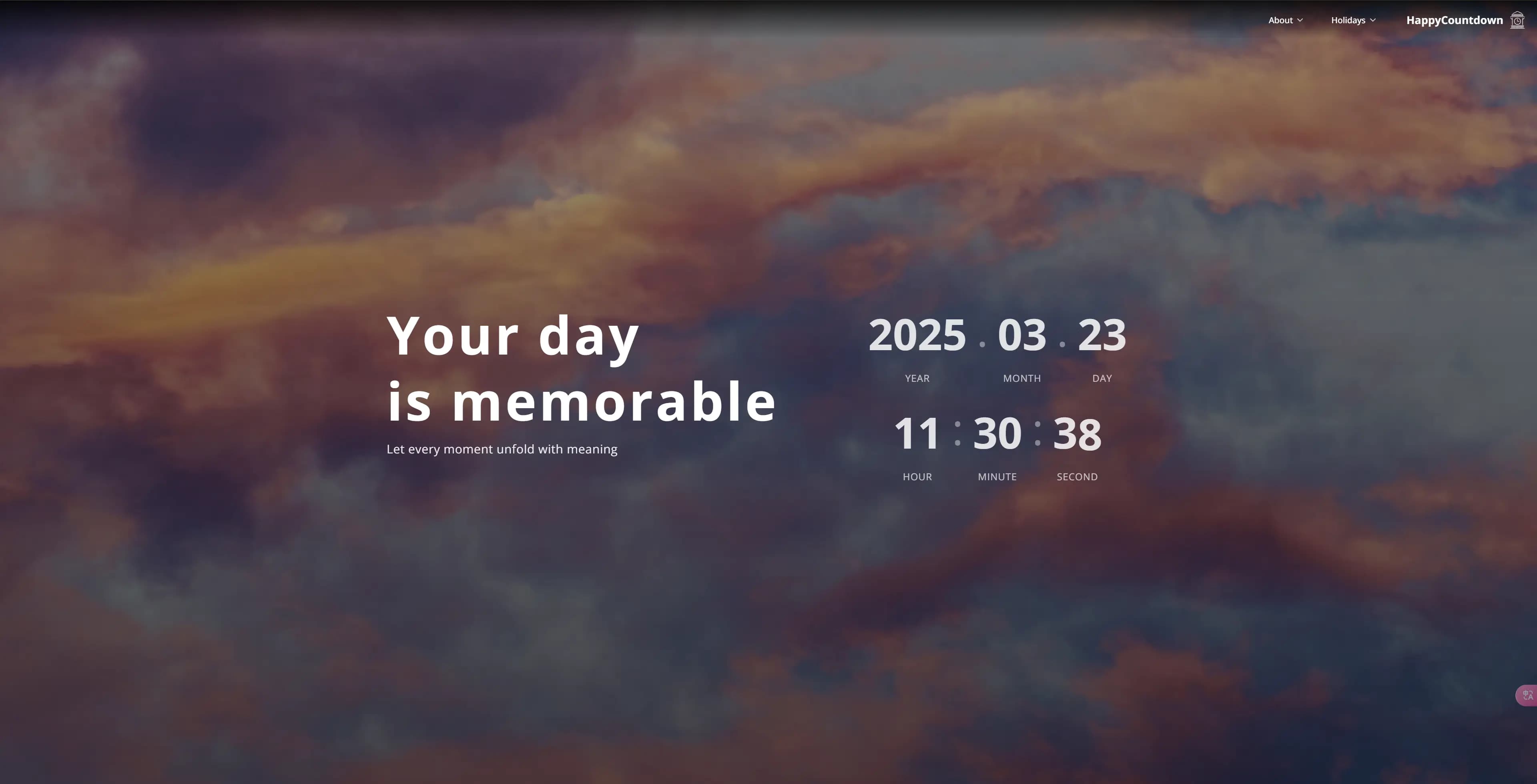 Happy Countdown screenshot 1