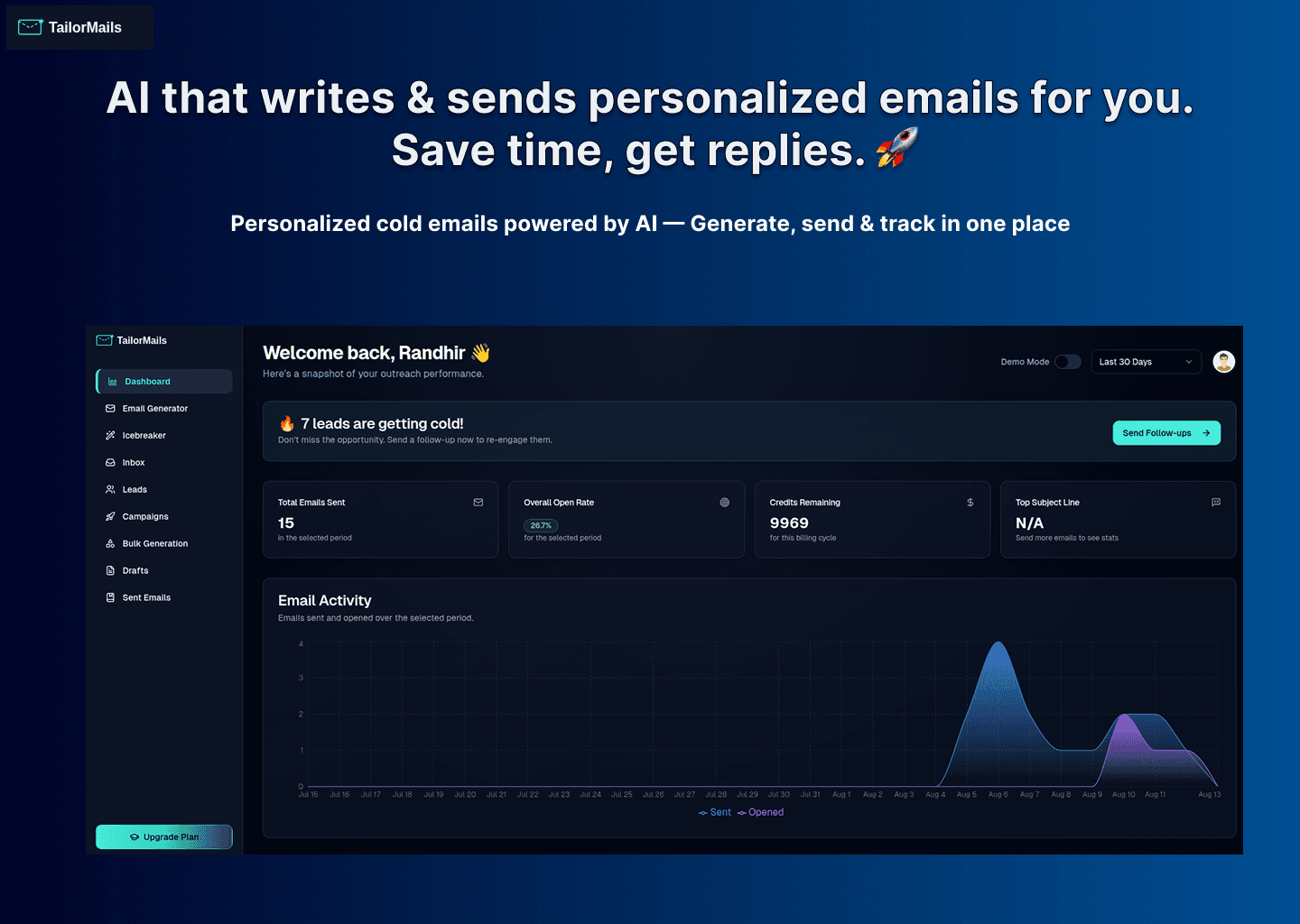 Tailormails screenshot 1
