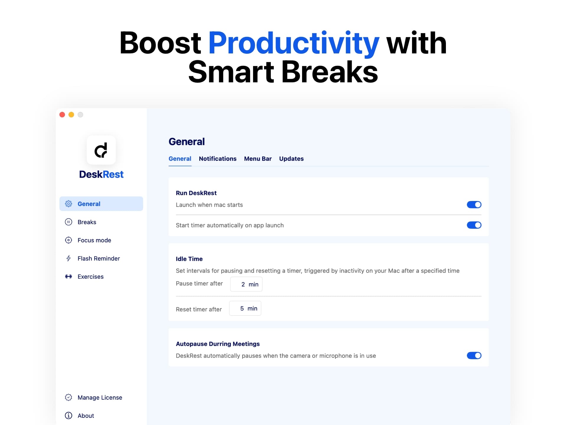 DeskRest screenshot 1