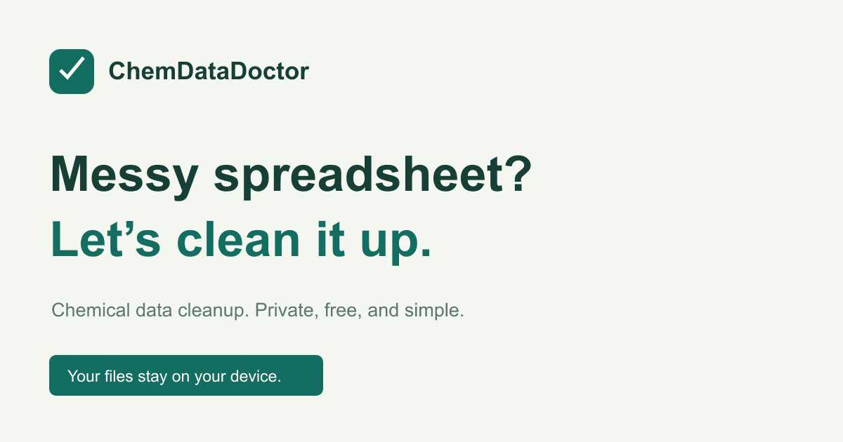 ChemDataDoctor screenshot 1