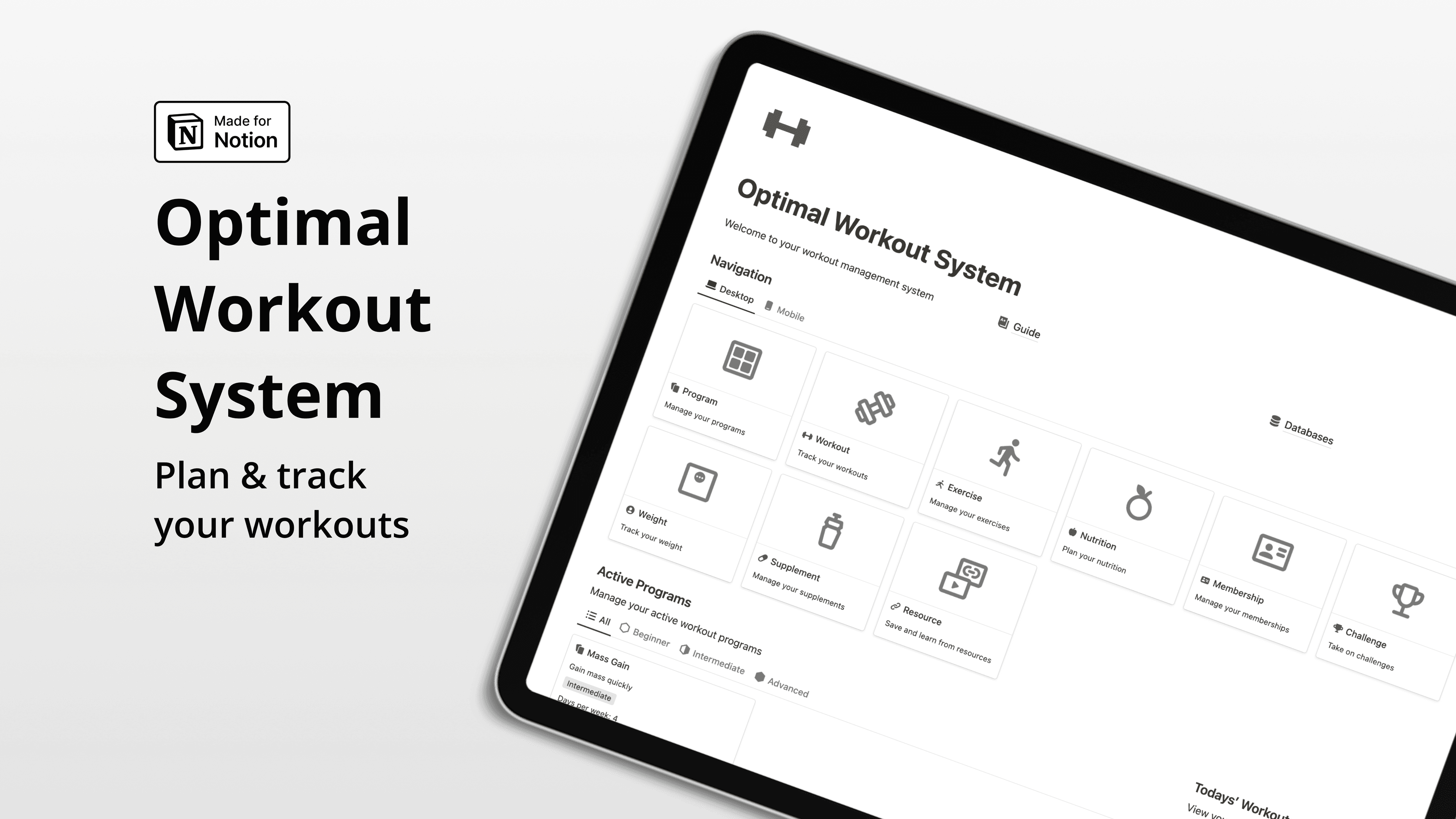 Notion Optimal Workout System screenshot 1