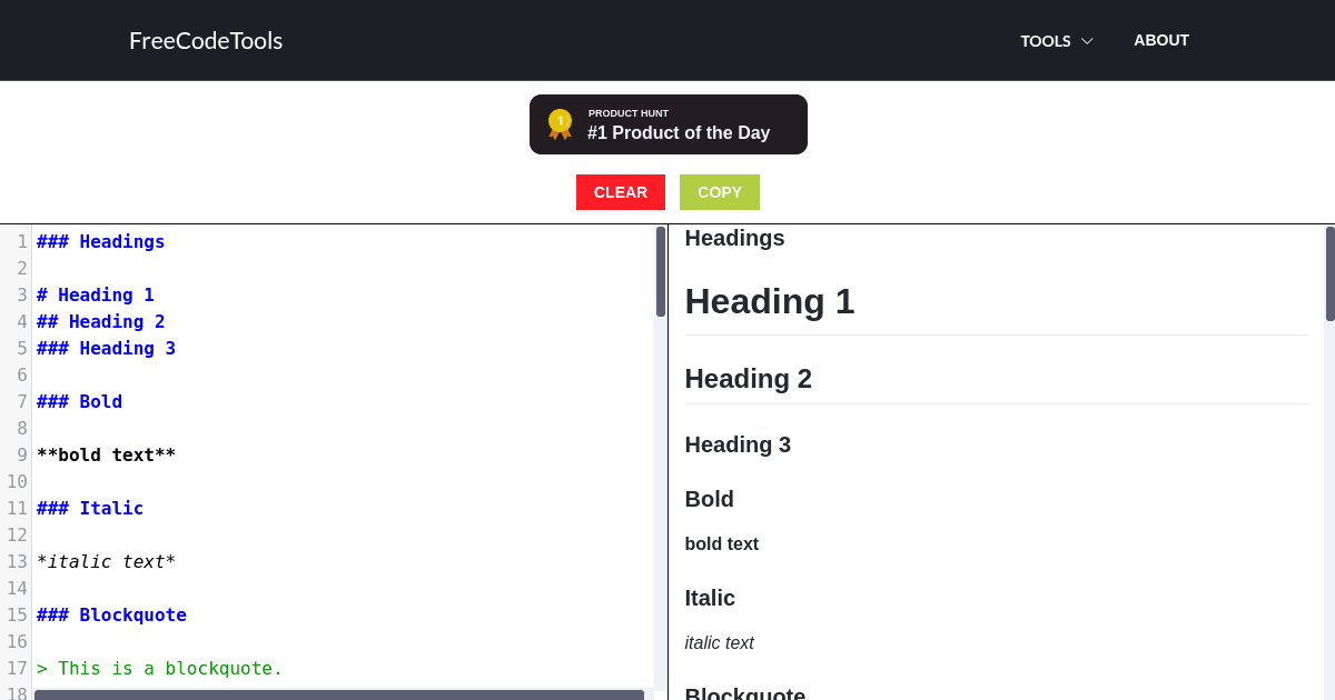Markdown Preview screenshot 1