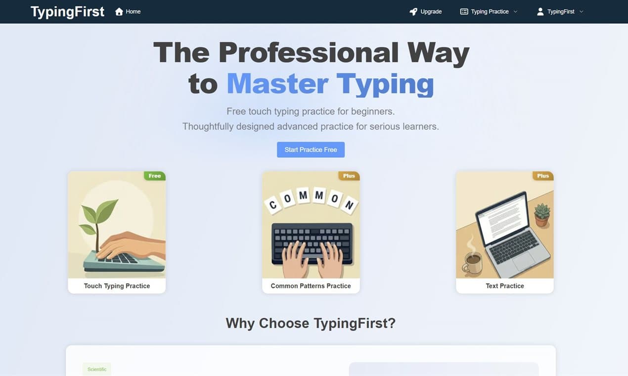 TypingFirst screenshot 1