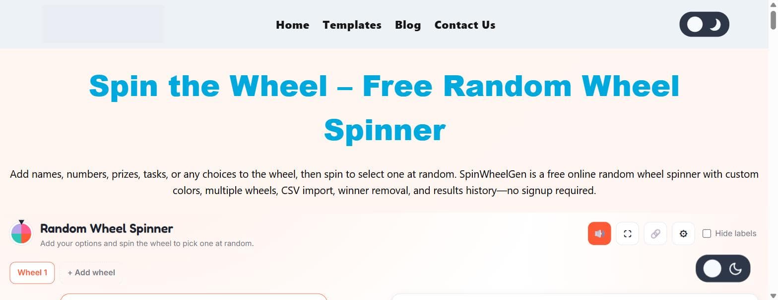 SpinWheelGen screenshot 1