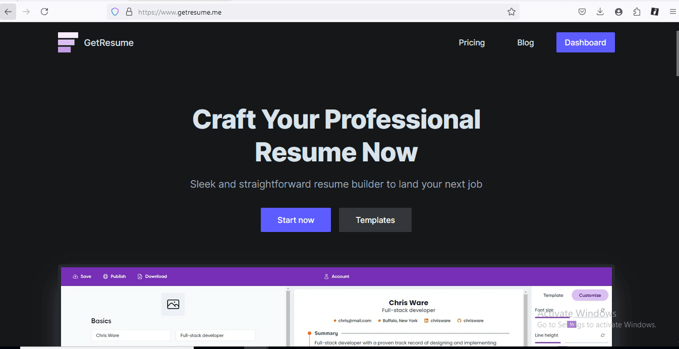 GetResume.me screenshot 1