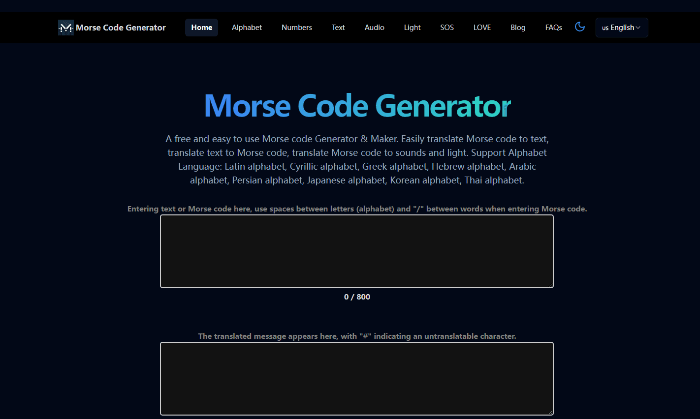 Morse Code Generator & Translator screenshot 1