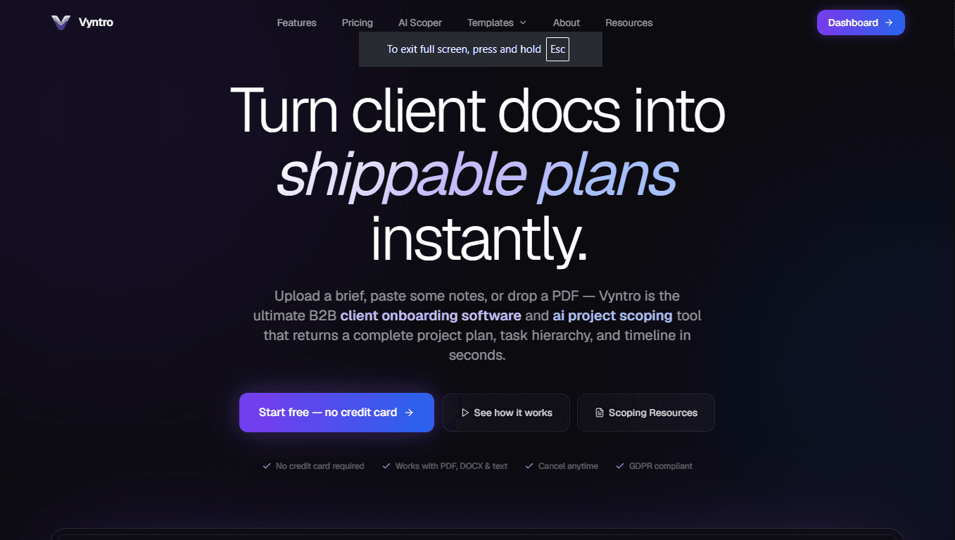 Vyntro screenshot 1