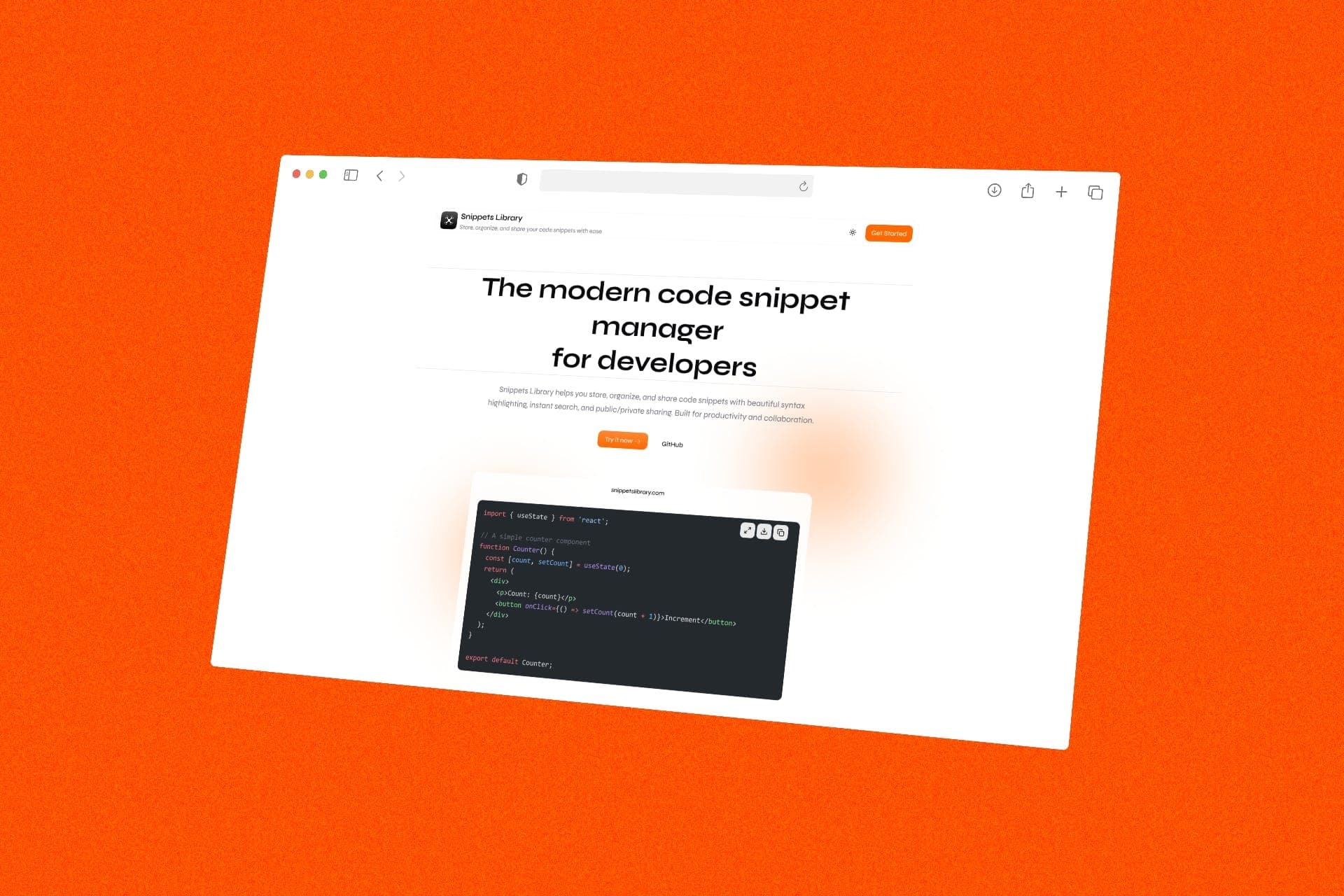 Snippets Library screenshot 1