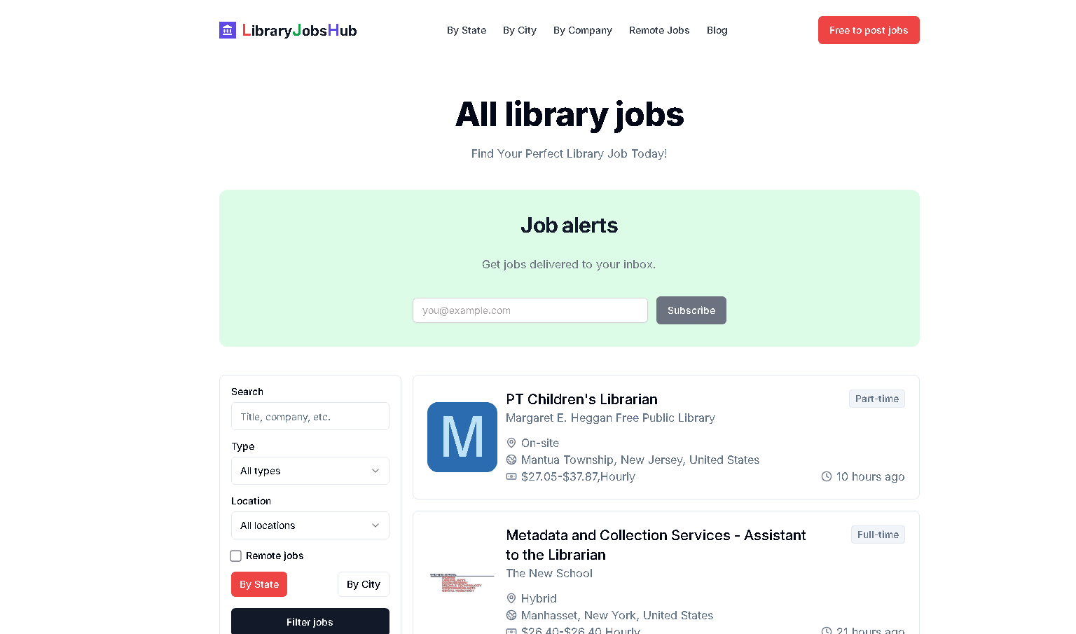LibraryJobsHub screenshot 1