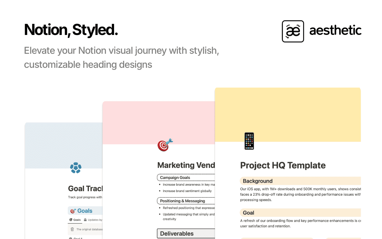aesthetic • Notion, Styled screenshot 1