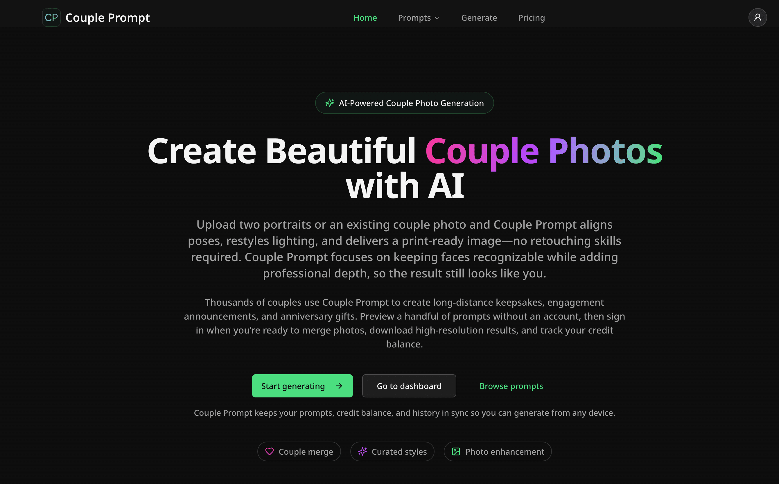 Couple Prompt screenshot 1