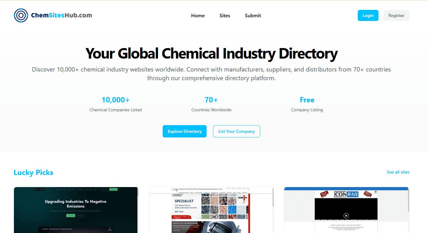 ChemSitesHub.com screenshot 1