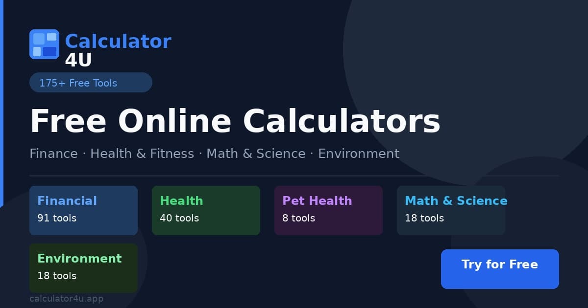 Calculator4U - Online Calculators screenshot 1