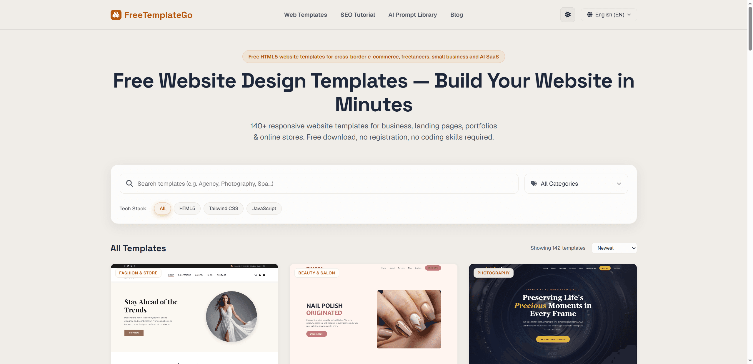 FreeTemplateGo screenshot 1