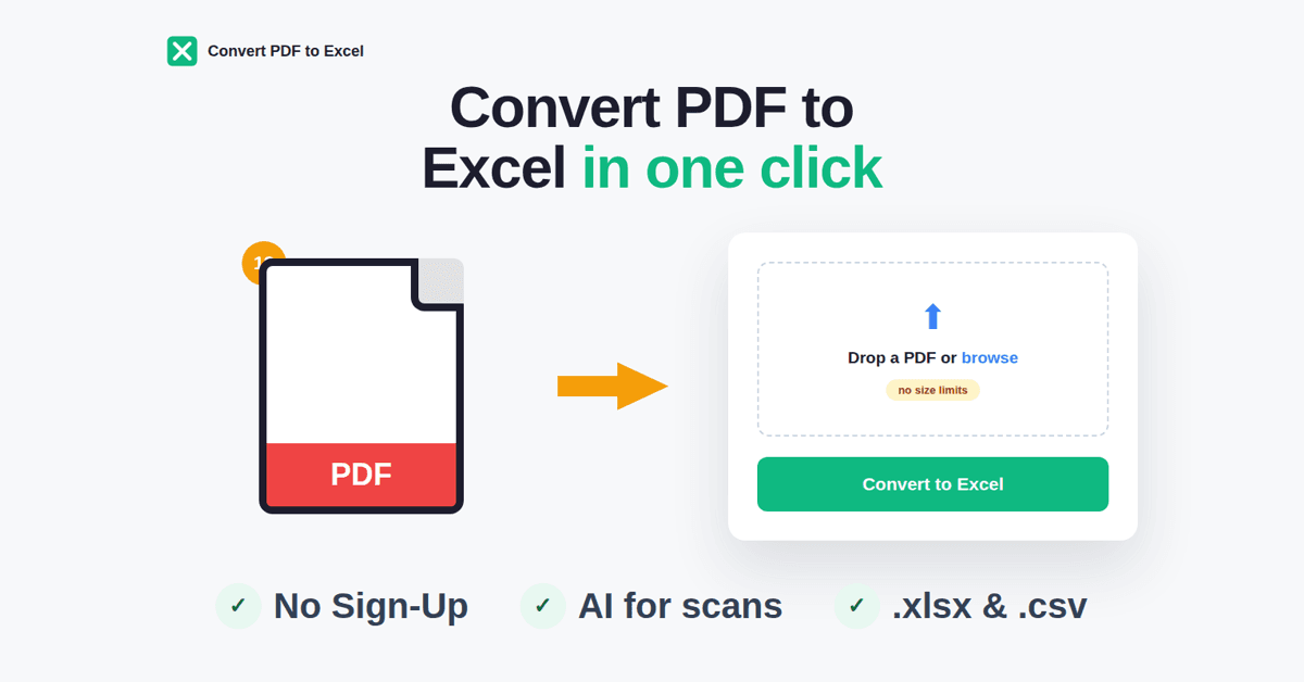 Convert PDF to Excel screenshot 1