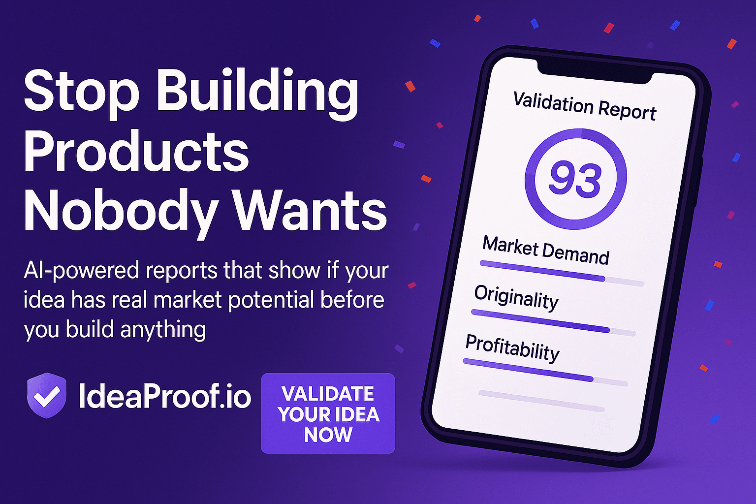 IdeaProof – AI Startup Idea Validator screenshot 1