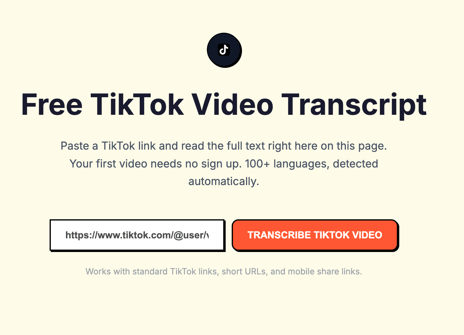 TikTok transcript and virality analysis screenshot 1
