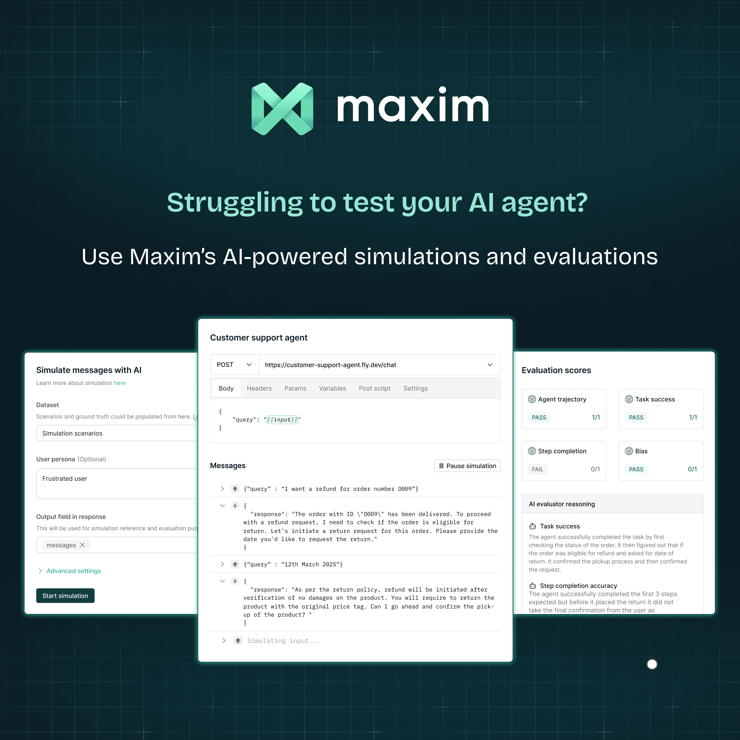 Maxim AI screenshot 1