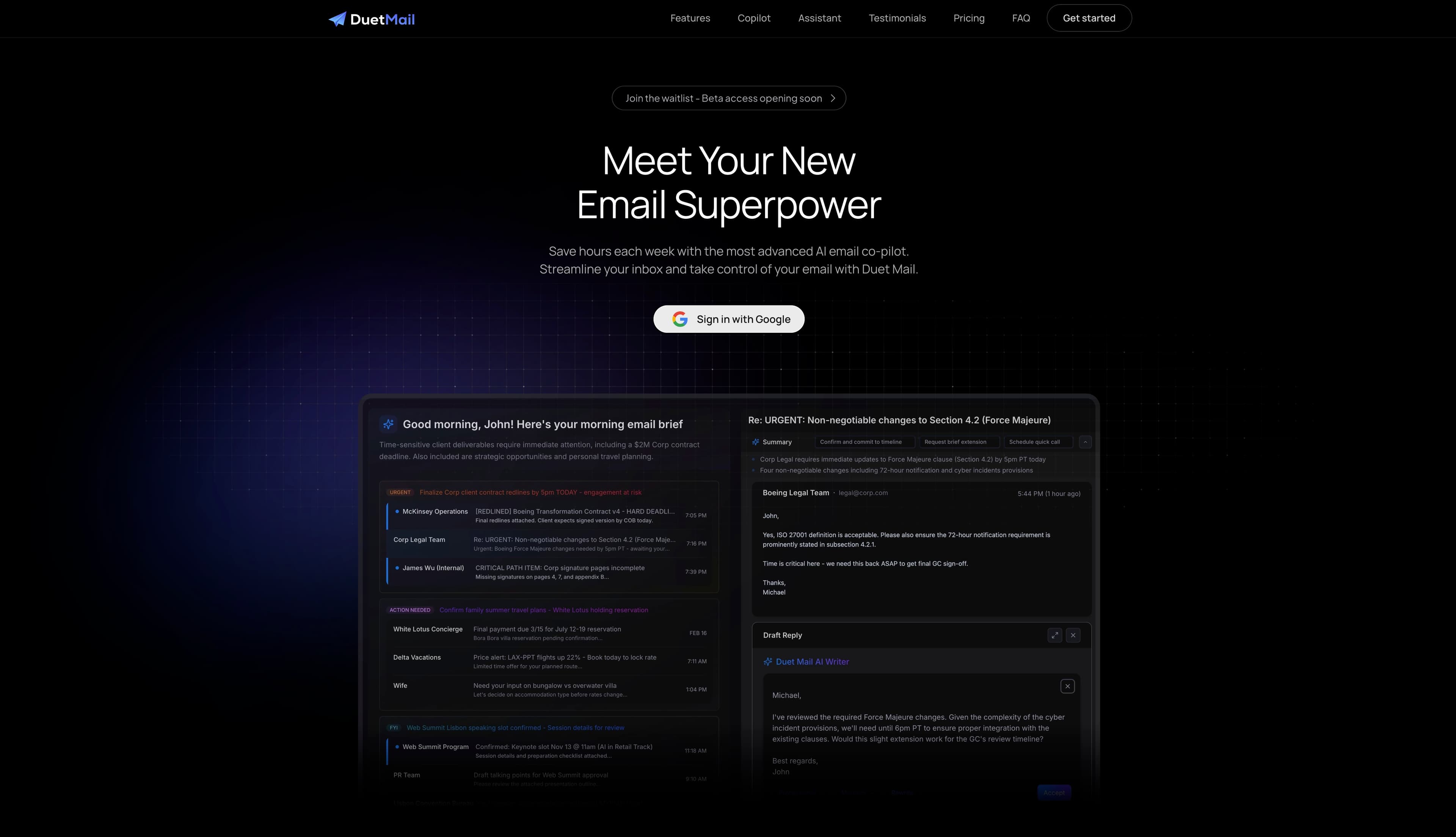 Duet Mail screenshot 1