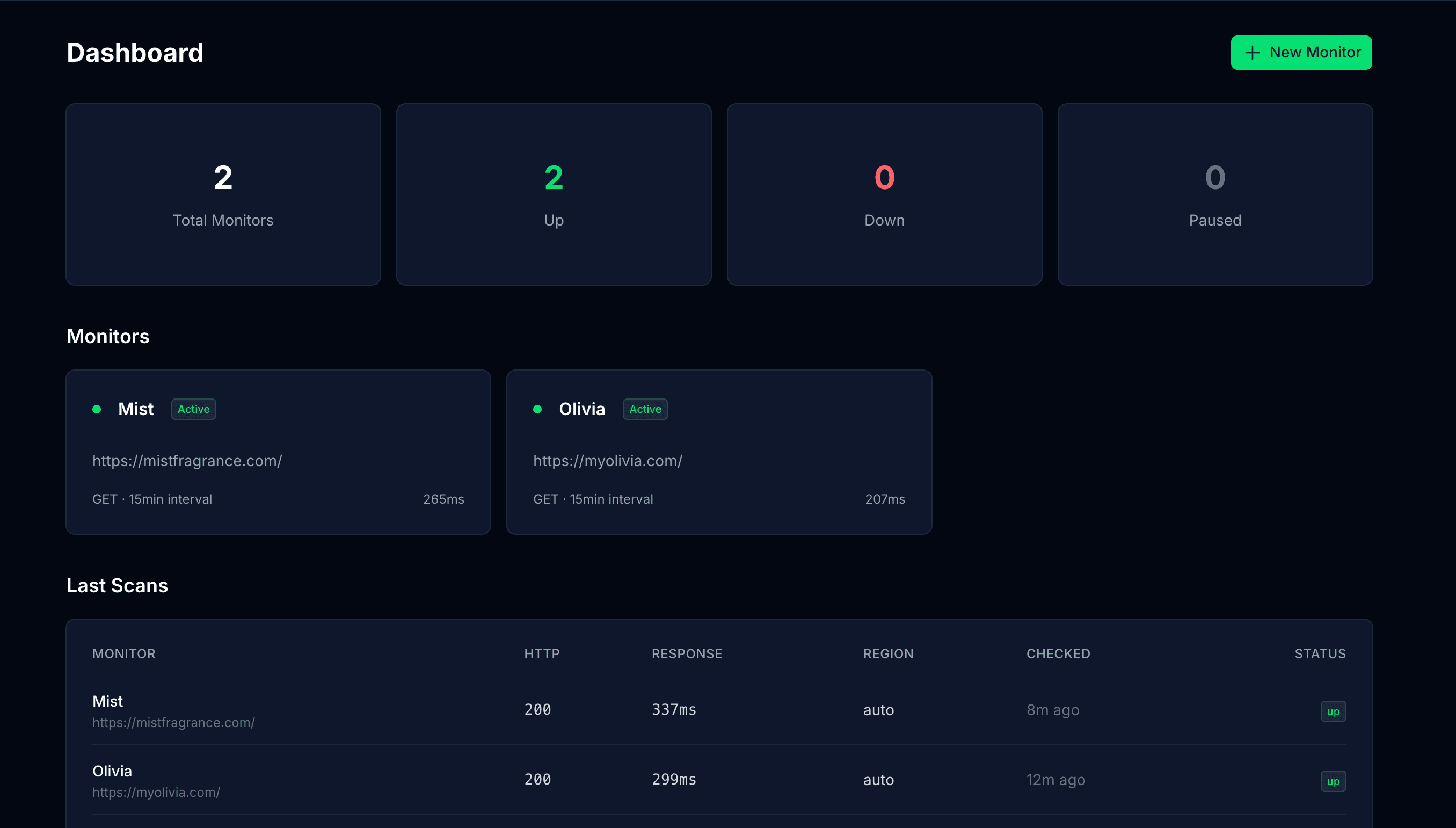 Monitoristic screenshot 1