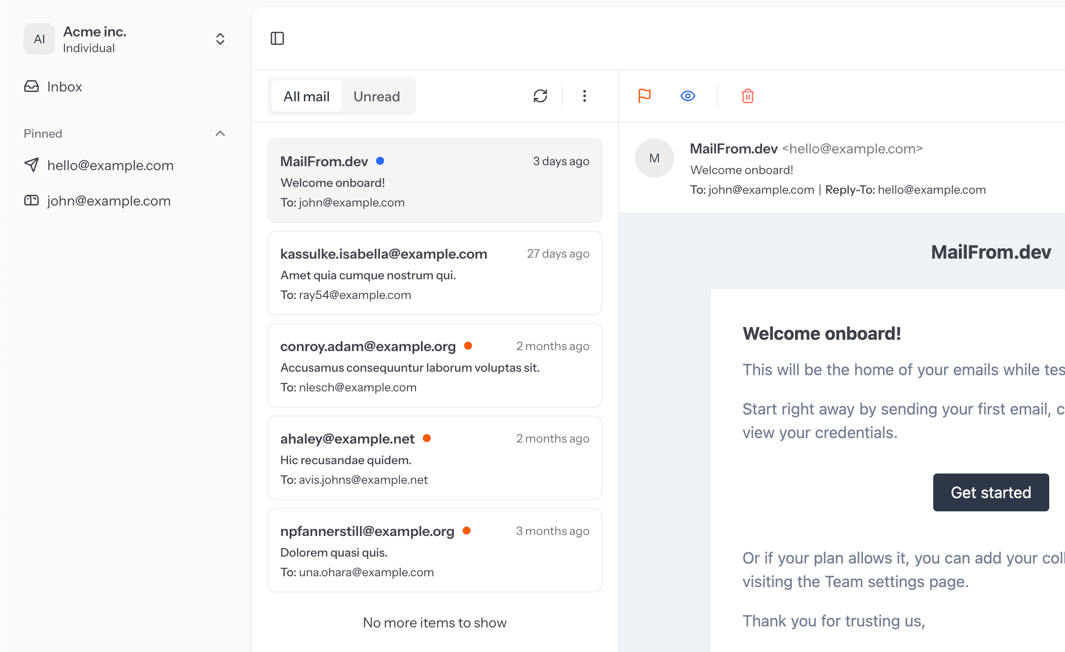MailFrom.dev screenshot 1