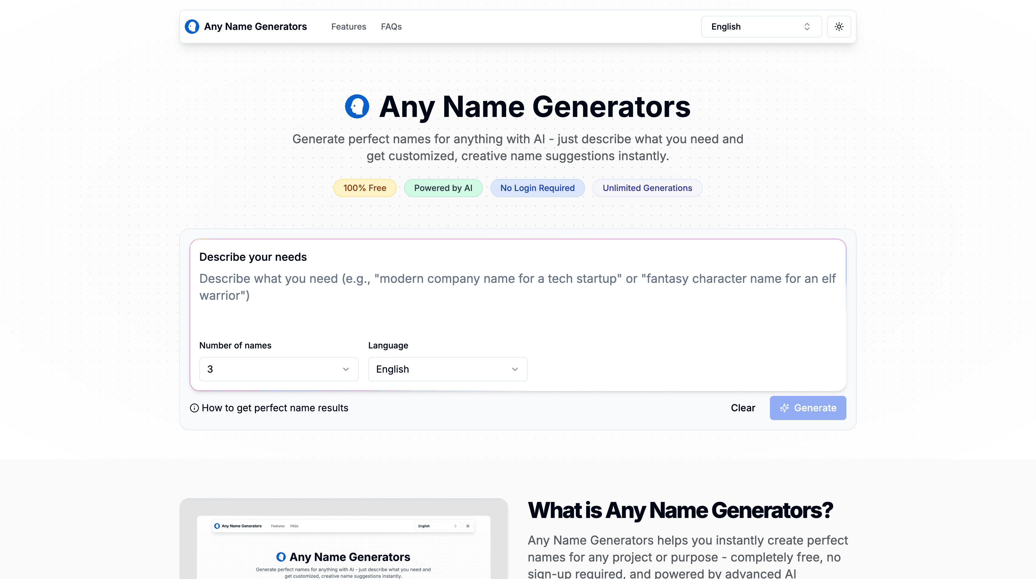 Any Name Generators screenshot 1