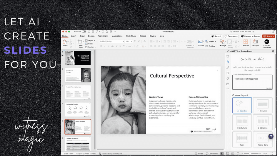 ChatGPT For PowerPoint screenshot 1