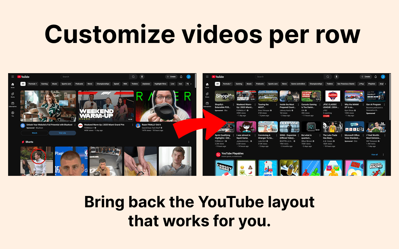 YouTube Row Fixer screenshot 1