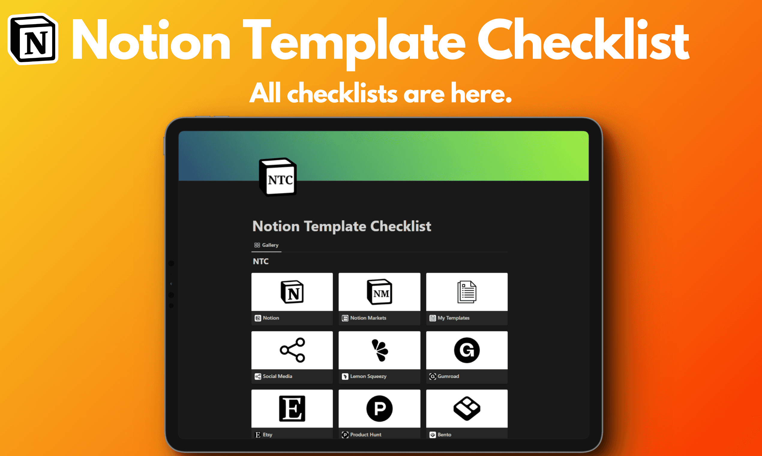 Notion Template Checklist screenshot 1