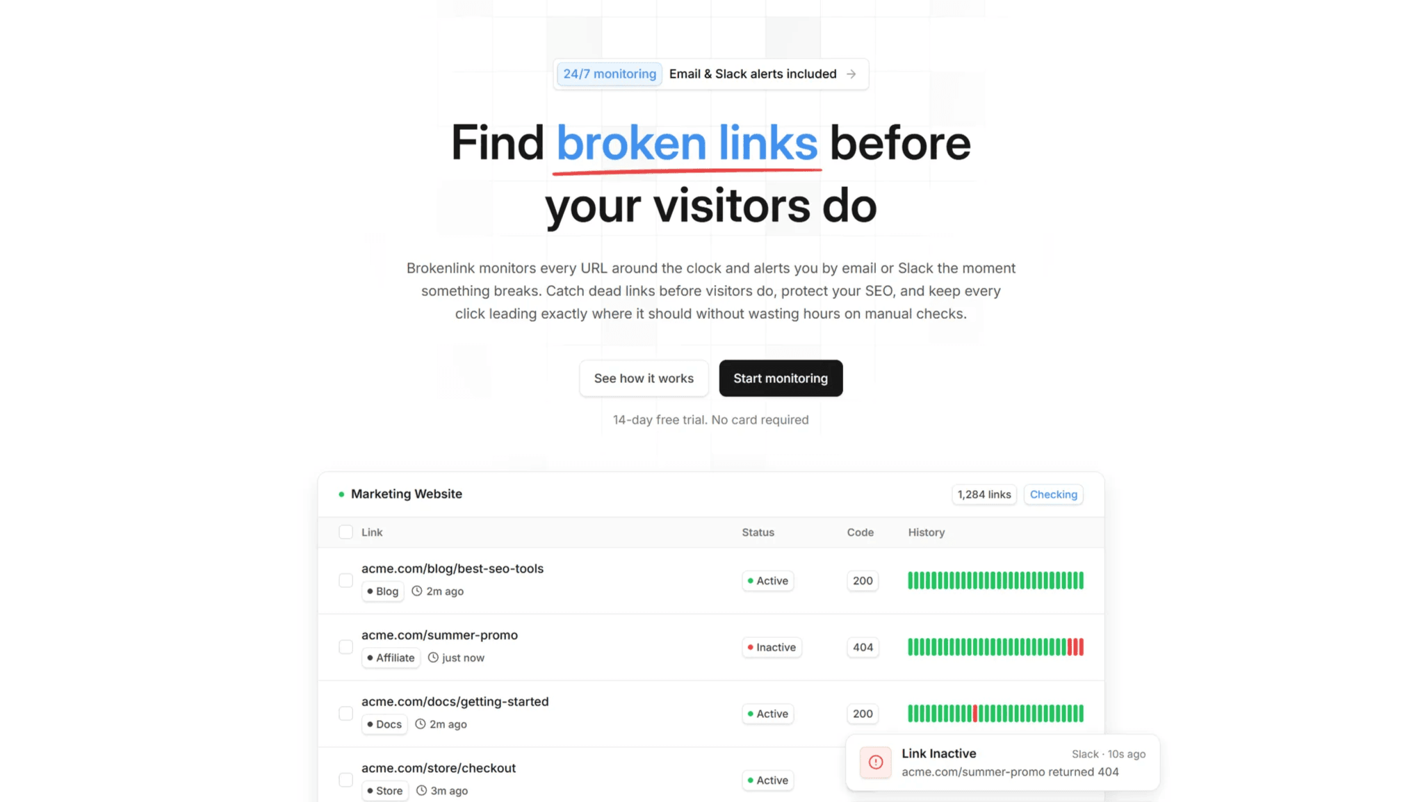 Brokenlink screenshot 1