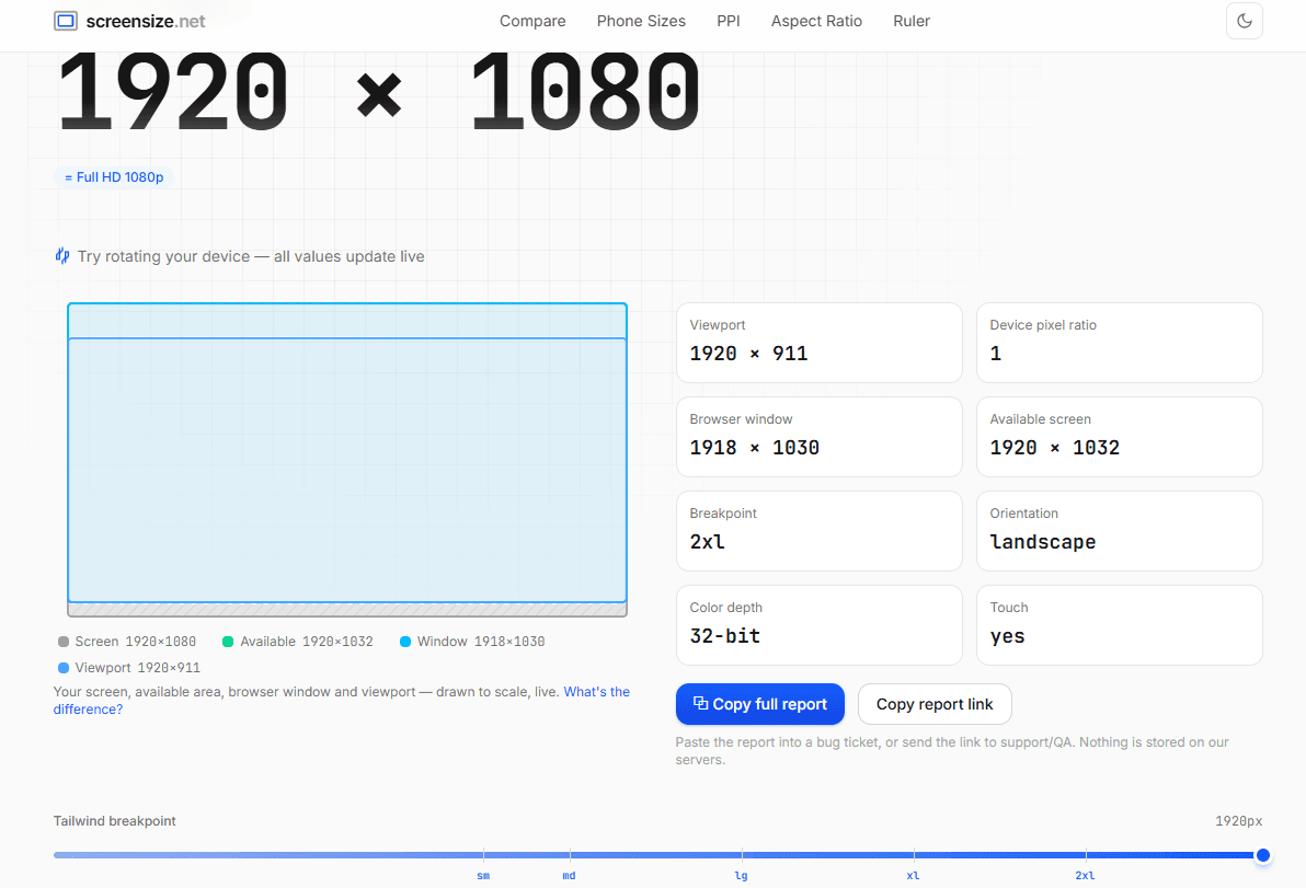 ScreenSize screenshot 1