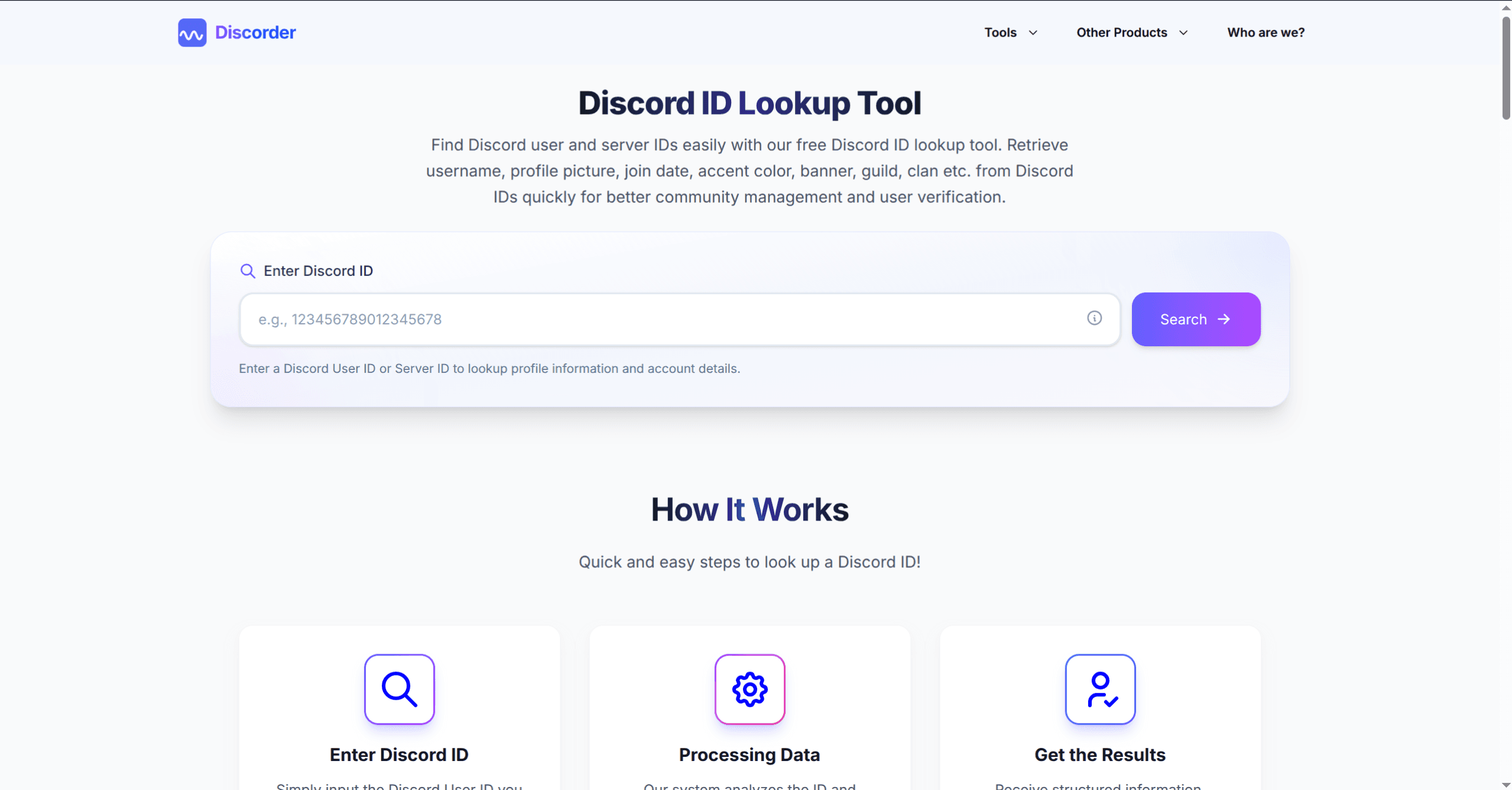 Discord ID Lookup  screenshot 1