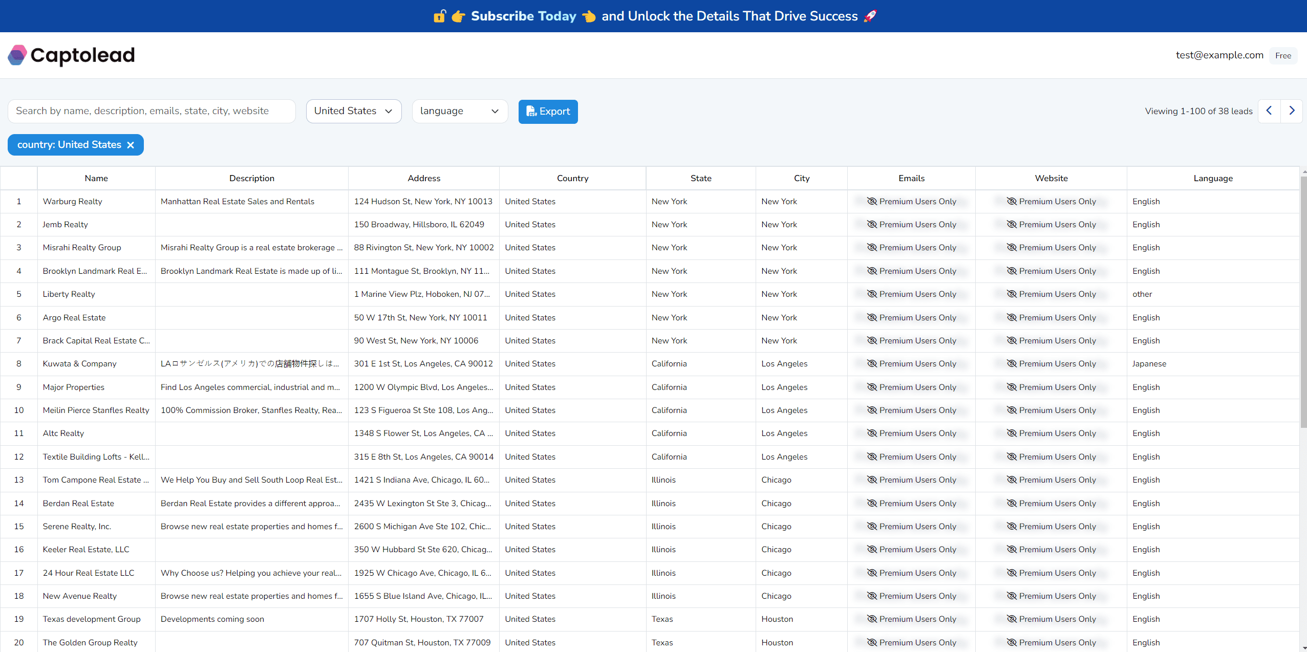 Captolead screenshot 1