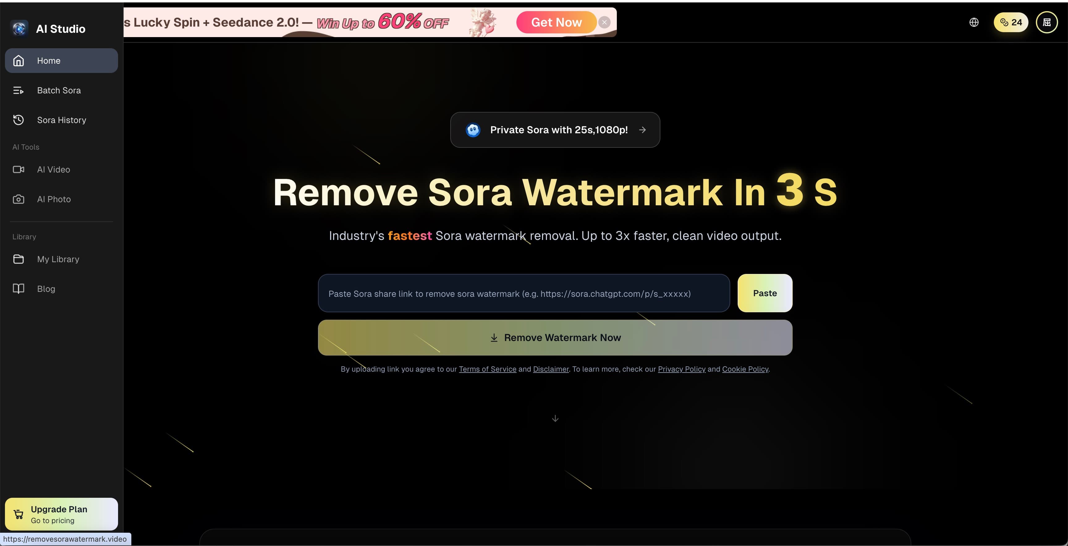 Sora Watermark Remover screenshot 1