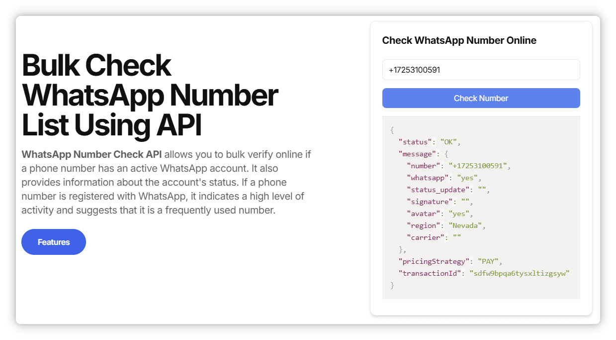 WhatsApp Number Checker screenshot 1