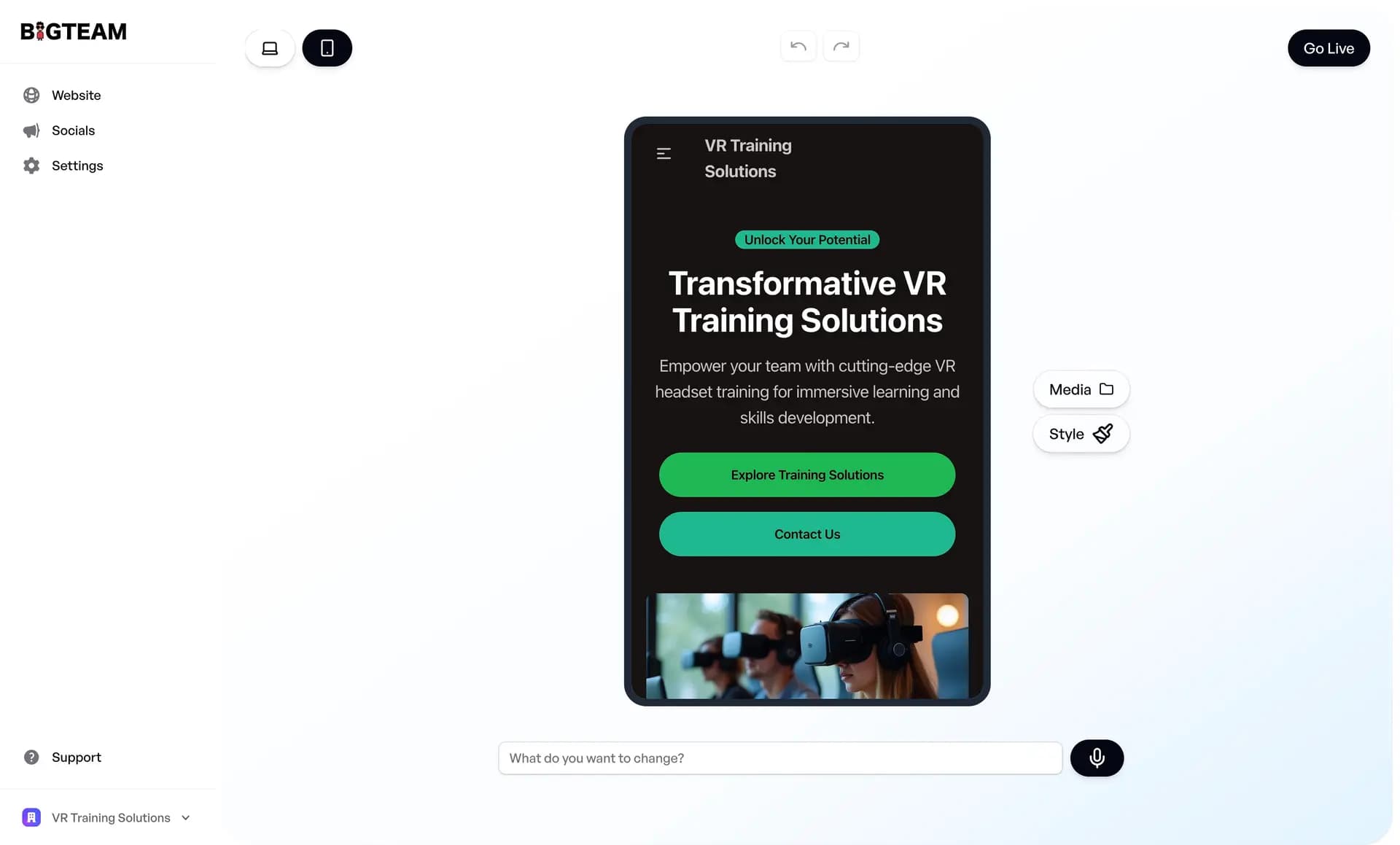 Bigteam screenshot 1
