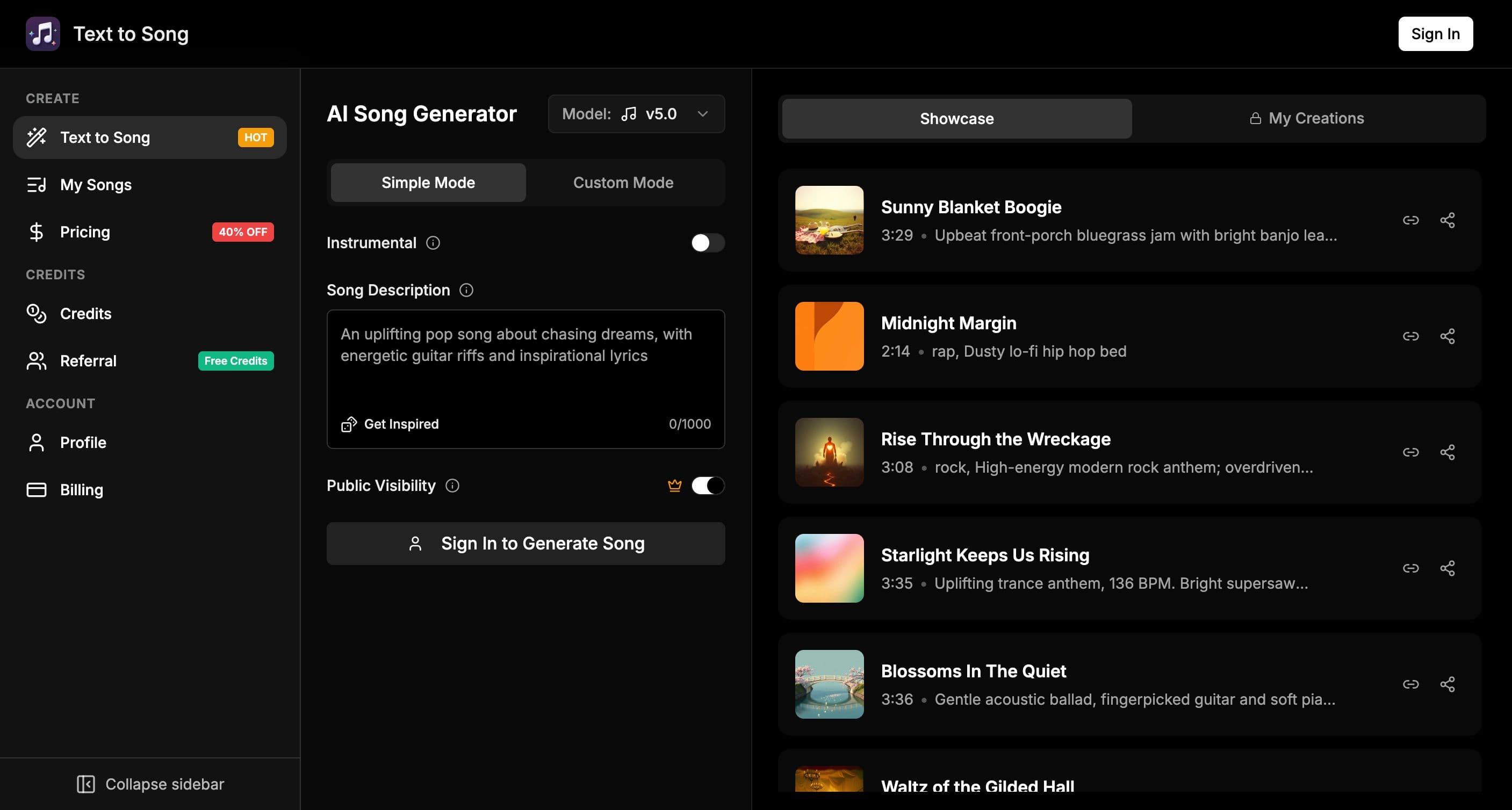 Text to Song screenshot 1